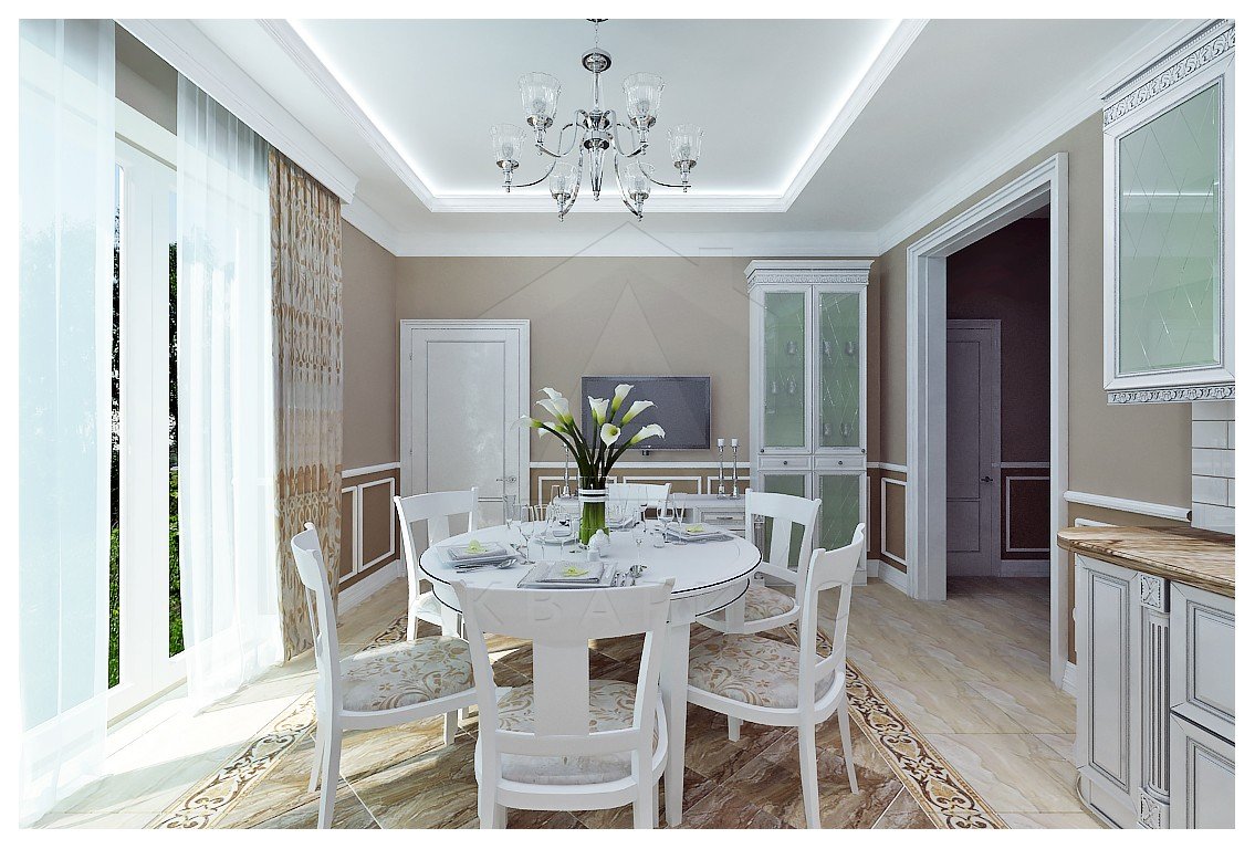Дизайн частного дома 156 м2. Кухня. Москва
