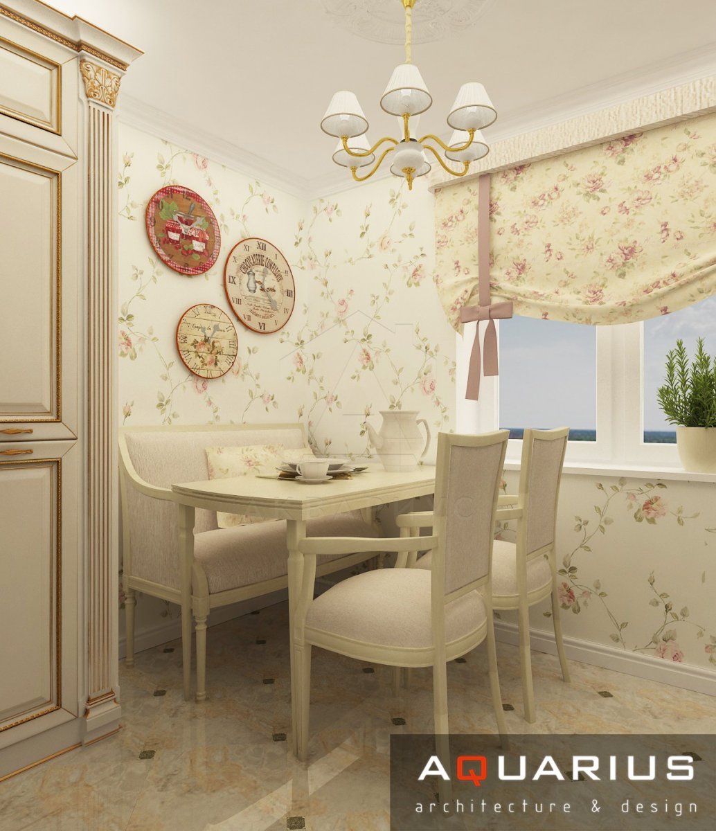 Дизайн однокомнатной квартиры 37 м2. Кухня. Москва