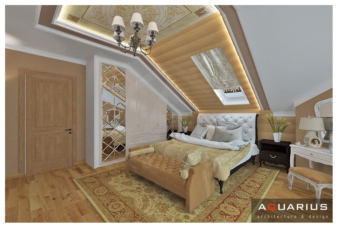Дизайн частного дома 243 м2. Спальня. Москва